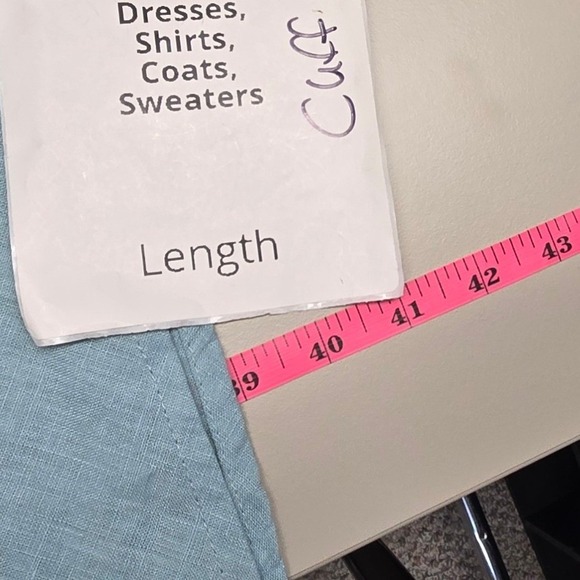 FLAX Linen Midi Slip Dress Medium Pastel Blue Minimalist Coastal Sundress Scandi - Picture 9 of 9